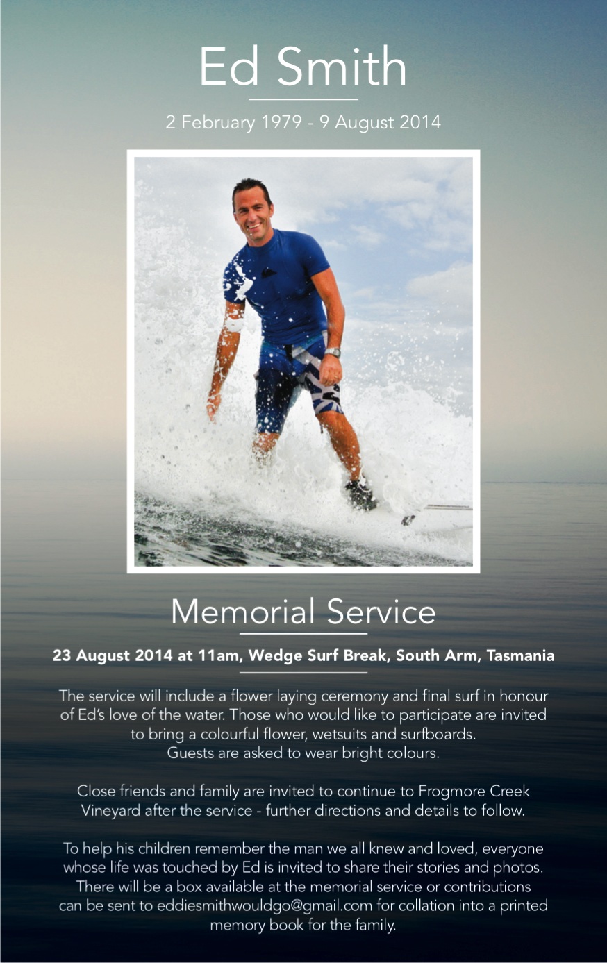 Ed's memorial